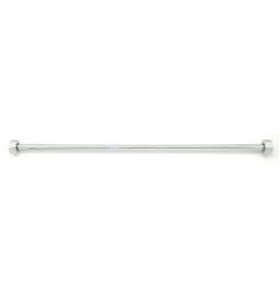 CANNETTA IN RAME CROMATA CON DUE CALOTTE ESAGONALI 1/2 10 x 400 mm
