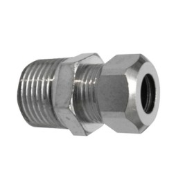 NIPPLE BICONO CROMATO PER CANNETTE 1/2 x 3/8 Diam. 10