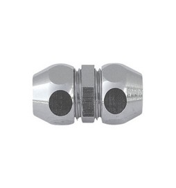 RACCORDO DIRITTO DOPPIO CON DADI CONICI CROMATO 3/8 x 3/8 Diam. 10