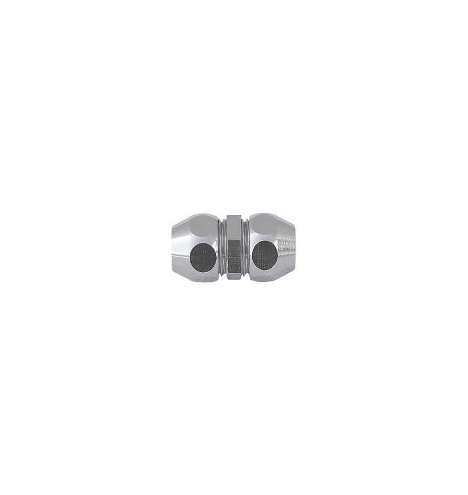 RACCORDO DIRITTO DOPPIO CON DADI CONICI CROMATO 1/2 x 1/2 Diam. 10