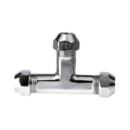 RACCORDO A "T" CON GUARNIZIONE E DADI CONICI 10x10x10 mm