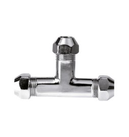 RACCORDO A "T" CON GUARNIZIONE E DADI CONICI 10x10x10 mm
