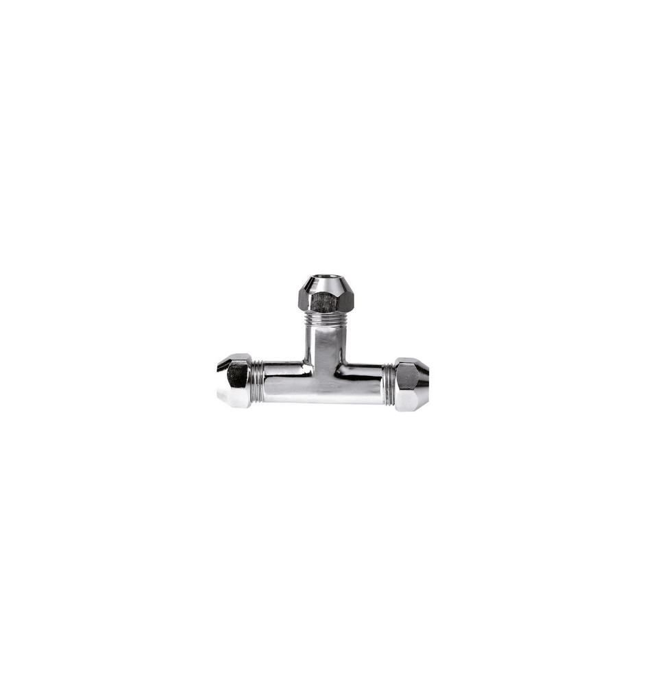 RACCORDO A "T" CON GUARNIZIONE E DADI CONICI 10x10x10 mm