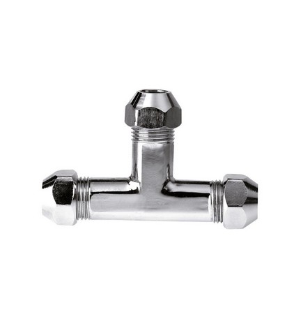 RACCORDO A "T" CON GUARNIZIONE E DADI CONICI 10x10x10 mm