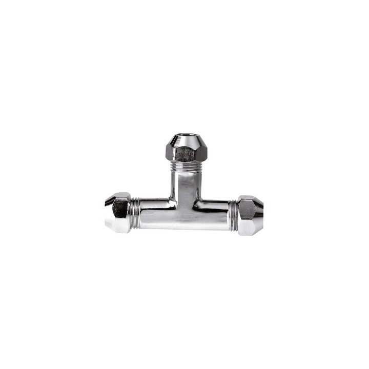 RACCORDO A "T" CON GUARNIZIONE E DADI CONICI 10x10x10 mm