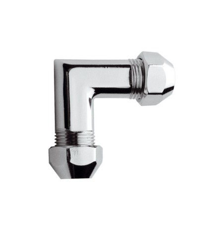 RACCORDO CURVO CON GUARNIZIONE E DADI CONICI 10x10 mm