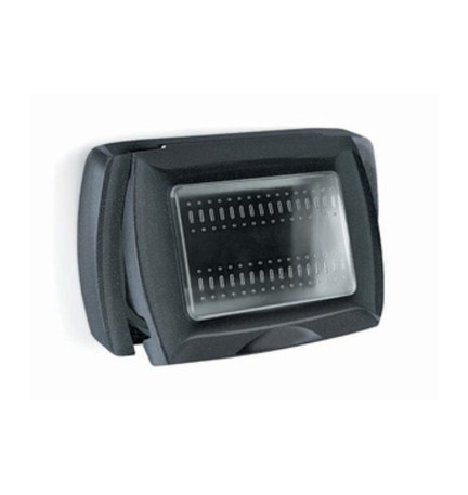 PLACCA LIFE BOX SYSTEM P/ESTERNO IP55 NERO 3P