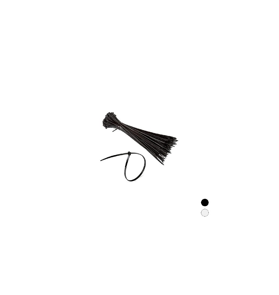 100 PZ FASCETTE DI CABLAGGIO IN NYLON Nera 3,5 x 280 mm