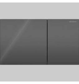 PLACCA DI COMANDO SIGMA70 IN VETRO DOPPIO TASTO - NERA