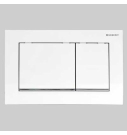 PLACCA DI COMANDO SIGMA 30 DOPPIO TASTO - BIANCO-BIANCO OPACO