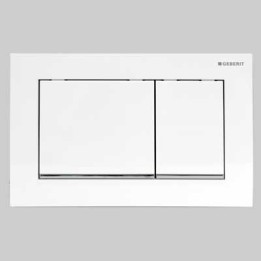 PLACCA DI COMANDO SIGMA 30 DOPPIO TASTO - BIANCO OPACO-BIANCO