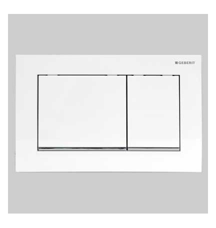 PLACCA DI COMANDO SIGMA 30 DOPPIO TASTO - BIANCO OPACO-BIANCO