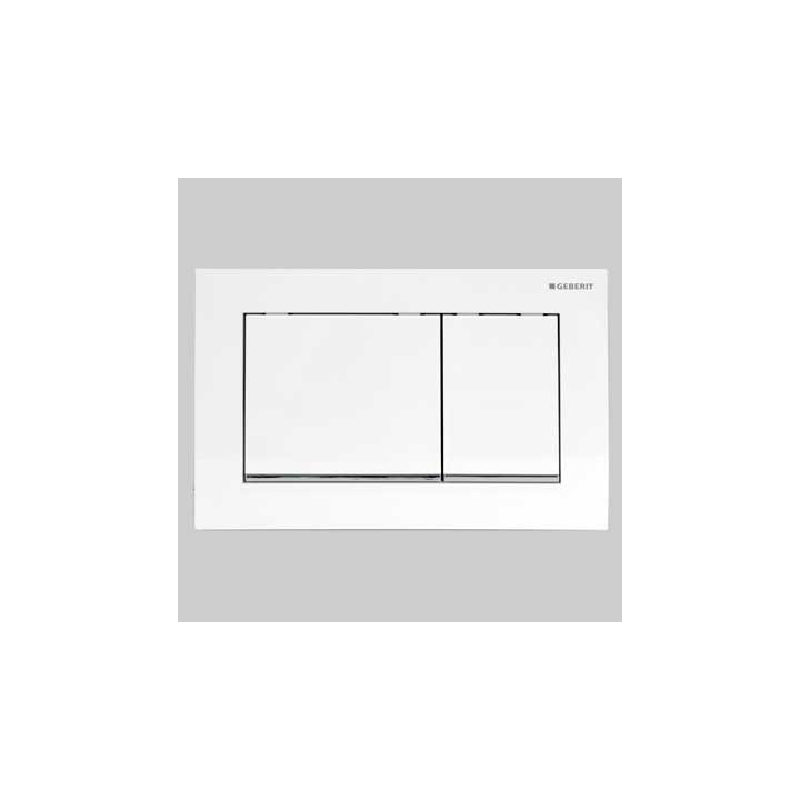 PLACCA DI COMANDO SIGMA 30 DOPPIO TASTO - BIANCO OPACO-BIANCO