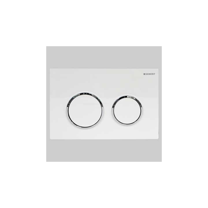 PLACCA DI COMANDO OMEGA 20 DOPPIO TASTO - CROMO LUCIDO-CROMOSATINATO