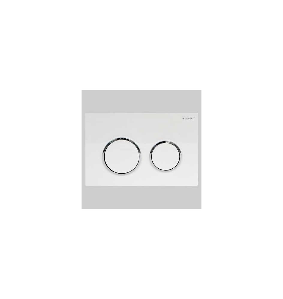 PLACCA DI COMANDO OMEGA 20 DOPPIO TASTO - BIANCO-BIANCO OPACO
