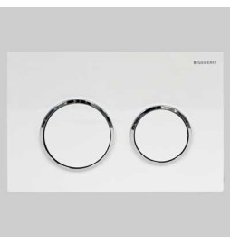 PLACCA DI COMANDO OMEGA 20 DOPPIO TASTO - NERO-CROMO LUCIDO