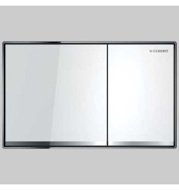 PLACCA DI COMANDO SIGMA 60 IN VETRO DOPPIO TASTO - CROMATO LUCIDO