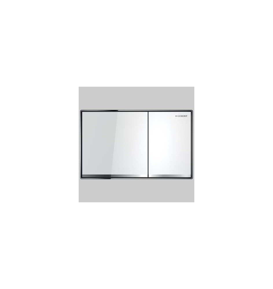 PLACCA DI COMANDO SIGMA 60 IN VETRO DOPPIO TASTO - CROMATO LUCIDO