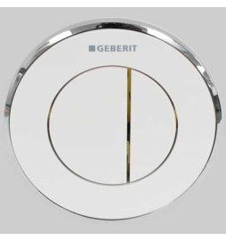 COMANDO PNEUMATICO 10 DOPPIO TASTO VERSIONE INCASSO - Cromo-Bianco