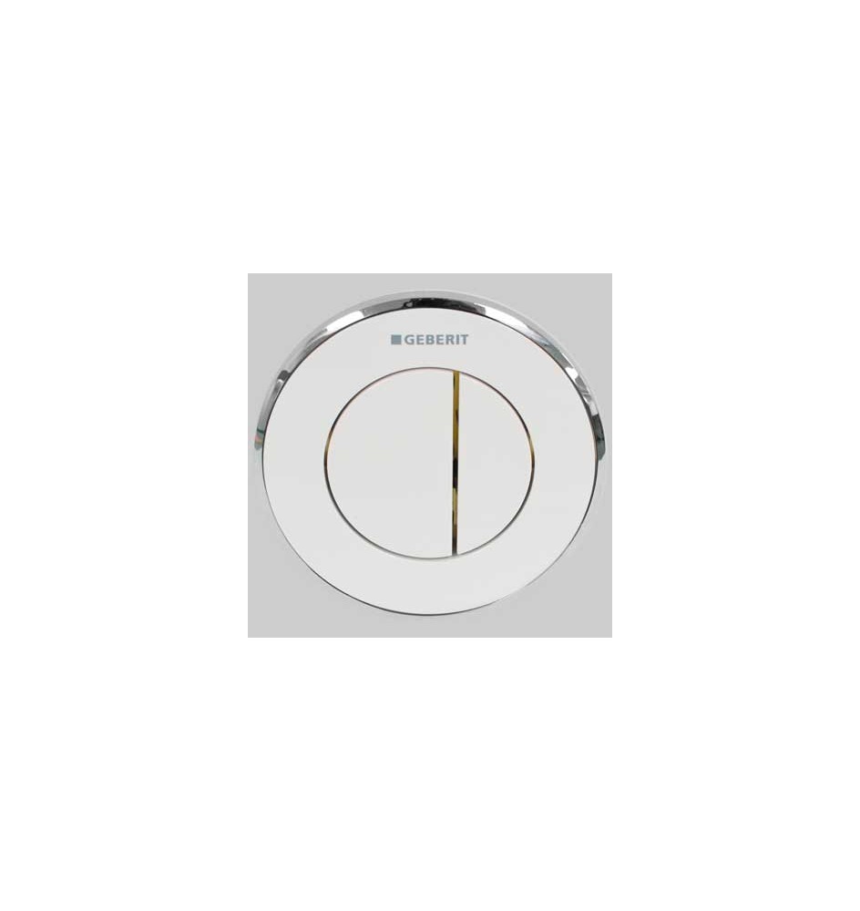 COMANDO PNEUMATICO 10 DOPPIO TASTO VERSIONE INCASSO - Cromo-Bianco