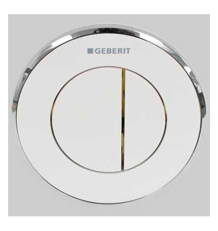 COMANDO PNEUMATICO 10 DOPPIO TASTO VERSIONE INCASSO - Cromo-Bianco