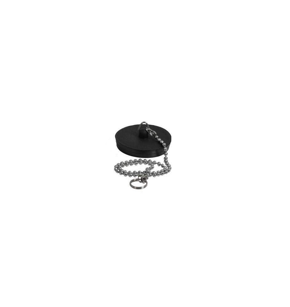 TAPPO GOMMA CON CATENA ED ANELLO Diam. 40 mm