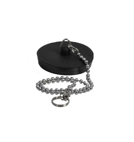 TAPPO GOMMA CON CATENA ED ANELLO Diam. 40 mm