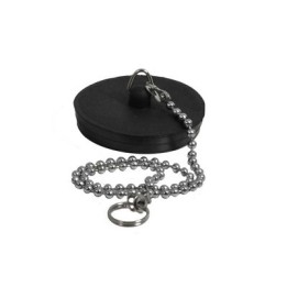 TAPPO GOMMA CON CATENA ED ANELLO Diam. 47 mm