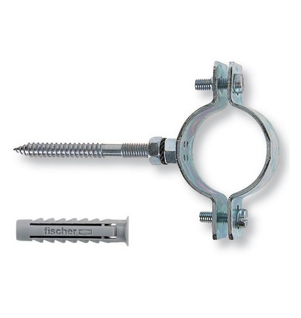 + COLLARI PESANTI IN ACCIAIO CON VITE E TASSELLI CPS pz. 2 x 1"