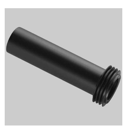 CANOTTO NERO PE A SALDARE CON MORSETTO - Ø 45 - Cm. 18,5