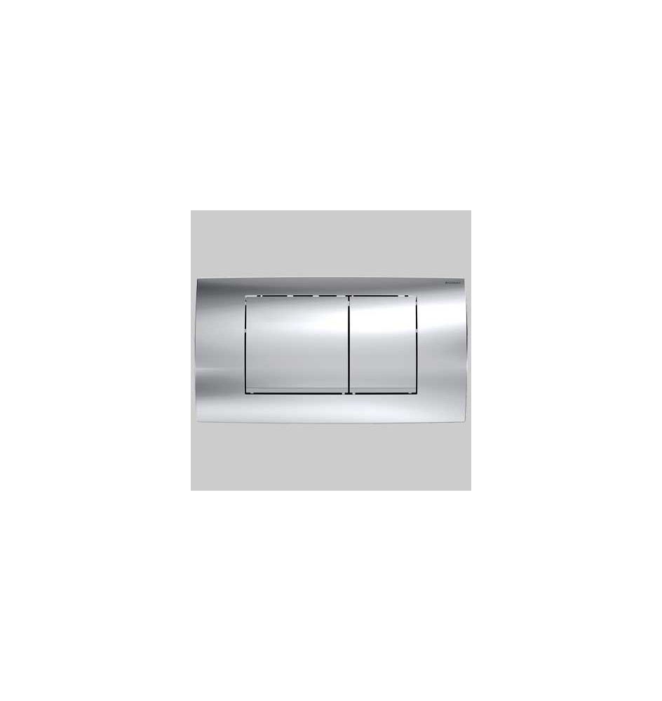 PLACCA DI COMANDO TWIN LINE30 DOPPIO TASTO - CROMO-SATINATA