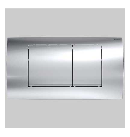 PLACCA DI COMANDO TWIN LINE30 DOPPIO TASTO - CROMO-SATINATA