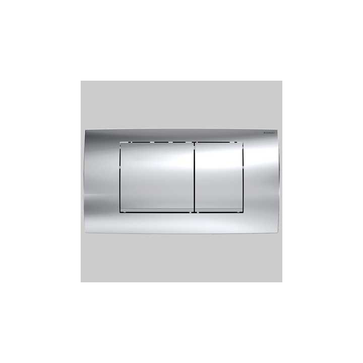 PLACCA DI COMANDO TWIN LINE30 DOPPIO TASTO - BIANCA-CROMO