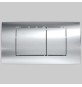 PLACCA DI COMANDO TWIN LINE30 DOPPIO TASTO - BIANCA-CROMO