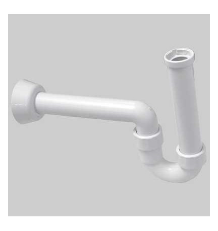 SIFONE ORIENTABILE BIANCO PER LAVABO - Ø 40 x 1"1/4