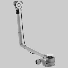 COLONNA VASCA CON PROLUNGA ORIZZONTALE - Uscita Ø 40 . cm 50