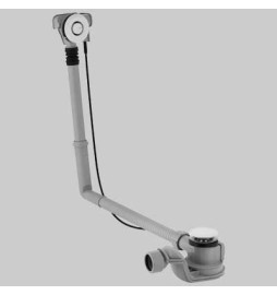 COLONNA VASCA CON PROLUNGA ORIZZONTALE - Uscita Ø 40 . cm 50