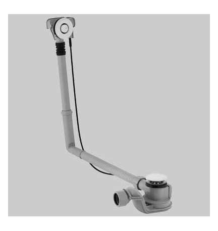 COLONNA VASCA CON PROLUNGA ORIZZONTALE - Uscita Ø 40 . cm 50