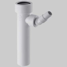 RACCORDO DIRITTO LAVATRICE CON TERMINALE - Dm 40 bianco