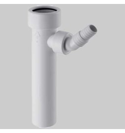 RACCORDO DIRITTO LAVATRICE CON TERMINALE - Dm 40 bianco
