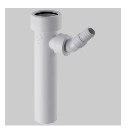 RACCORDO DIRITTO LAVATRICE CON TERMINALE - Dm 40 bianco