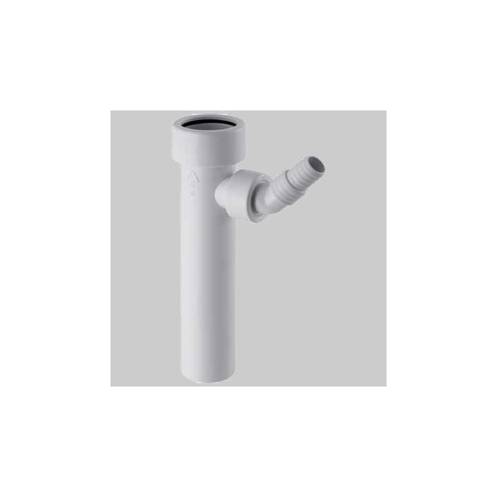RACCORDO DIRITTO LAVATRICE CON TERMINALE - Dm 40 bianco