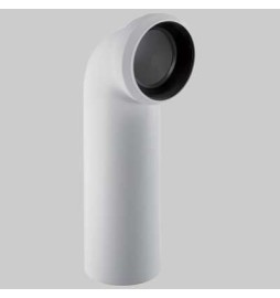 CURVA BIANCA 90° PER VASO CON SCARICO A PARETE - Ø 110
