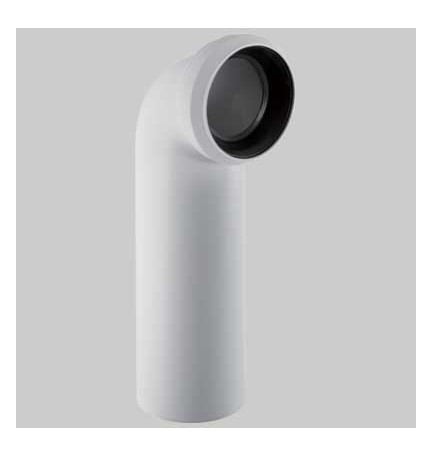 CURVA BIANCA 90° PER VASO CON SCARICO A PARETE - Ø 110