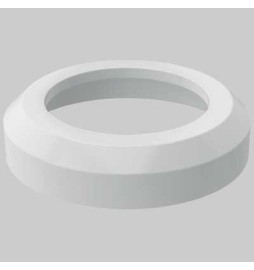 ROSONE BIANCO DA PARETE PER CURVA WC 90° - Dm 100 H 8,6