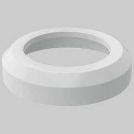 ROSONE BIANCO DA PARETE PER CURVA WC 90° - Dm 110 H 3,6