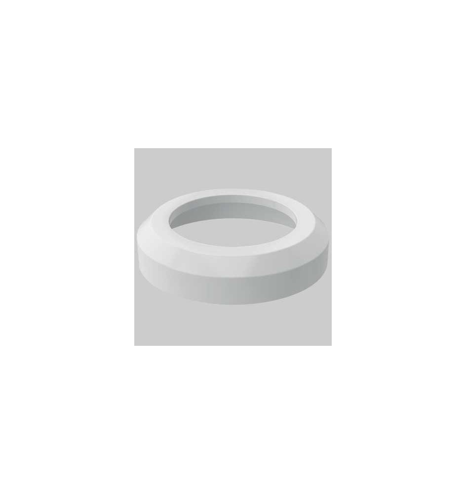 ROSONE BIANCO DA PARETE PER CURVA WC 90° - Dm 110 H 3,6