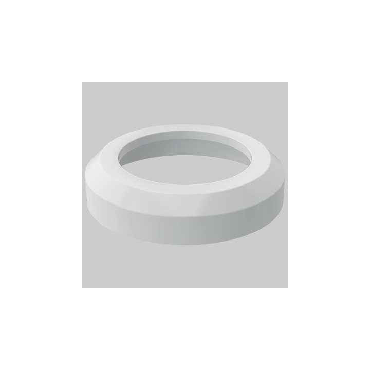 ROSONE BIANCO DA PARETE PER CURVA WC 90° - Dm 110 H 3,6