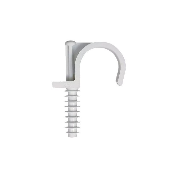 + FISSATUBO SINGOLO A BATTERE 25 mm (pz 50)