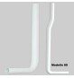 TUBO DI SCARICO PER CASSETTA A ZAINO - mm 1000x230 Ø 50x32